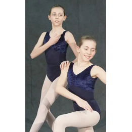 Leotard, "Rose", Navy Blue Cotton