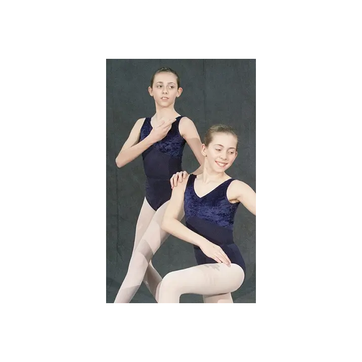 Leotard, "Rose", Navy Blue Cotton
