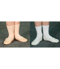 Ballet shoes, Pink or White, leather: child size 7 to adult size 3½