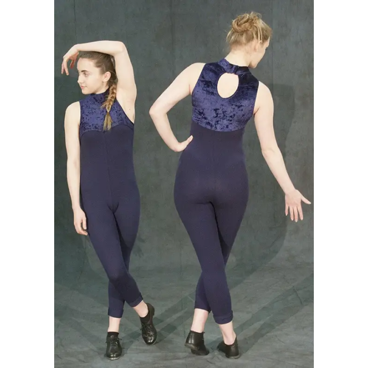 Catsuit, "Lily", Navy Cotton