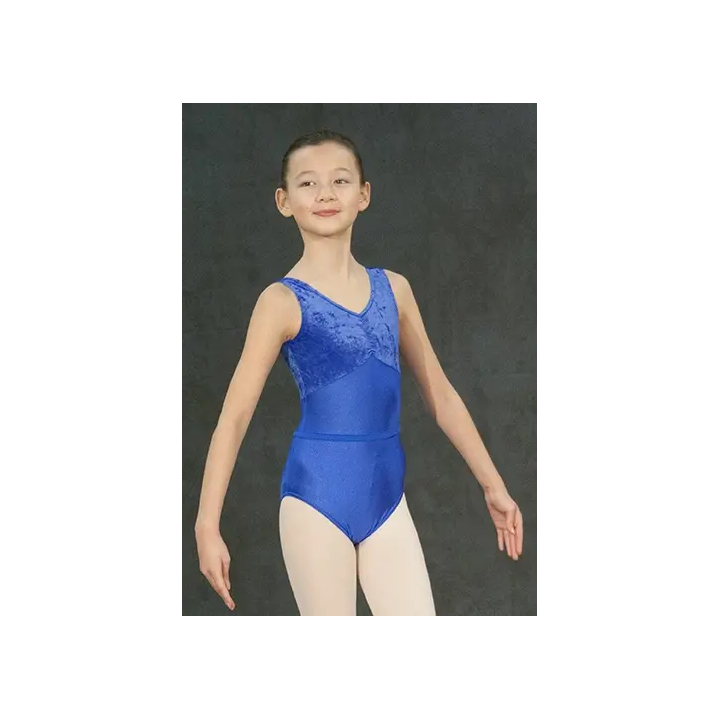 Leotard, "Rose", Royal Blue Nylon